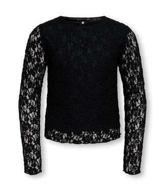 Kids Only KOGLEIKA LS LACE TOP JRS NOOS Black By Kids Only