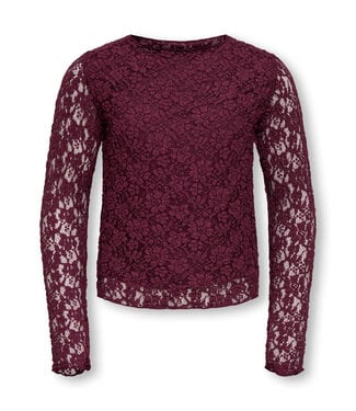Kids Only KOGLEIKA LS LACE TOP JRS NOOS Fig By Kids Only