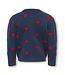 KMGROCA LIFE LS JACQUARD CARDIGAN KNT Navy Blazer Heart/Scooter By Kids Only