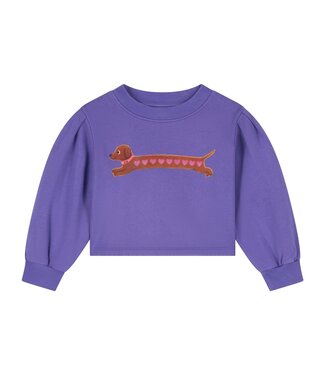 Daily Brat HEART DOG CROPPED SWEATER