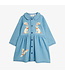 LW denim rabbit sp woven dress Blue By Mini Rodini