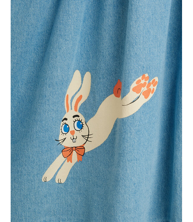 LW denim rabbit sp woven dress Blue By Mini Rodini