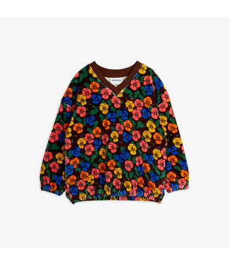 Mini Rodini Violas aop velour sweatshirt Multi By Mini Rodini