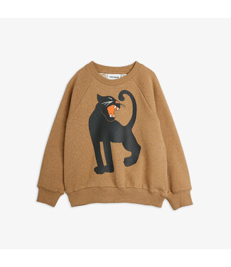 Mini Rodini Panther sp melange sweatshirt Brown By Mini Rodini