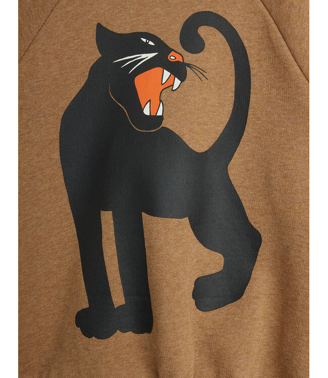 Panther sp melange sweatshirt Brown By Mini Rodini