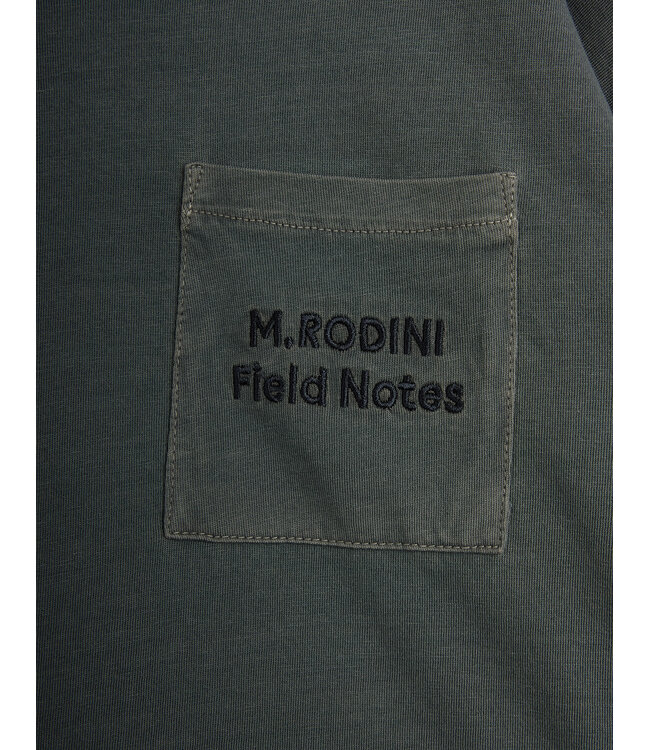 M.Rodini field notes emb ls tee Grey By Mini Rodini