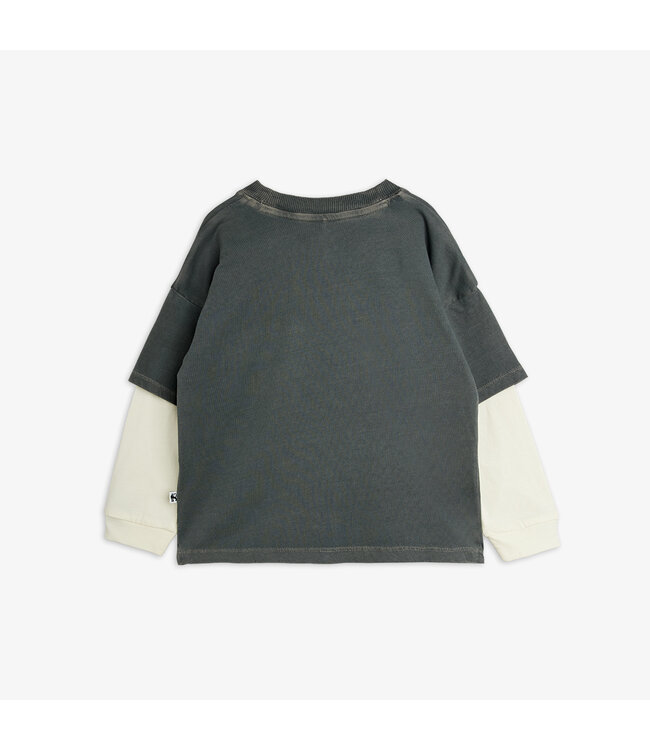 M.Rodini field notes emb ls tee Grey By Mini Rodini