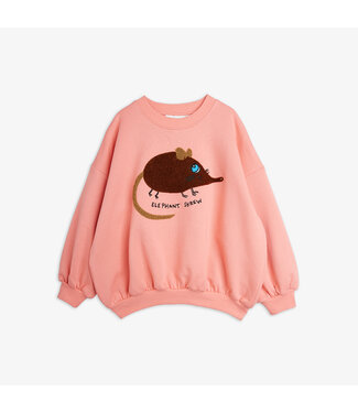Mini Rodini Elephant shrew chenille sweatshirt Pink By Mini Rodini