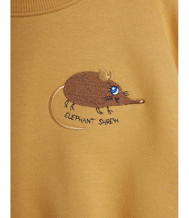 Elephant shrew emb sweatshirt Beige By Mini Rodini