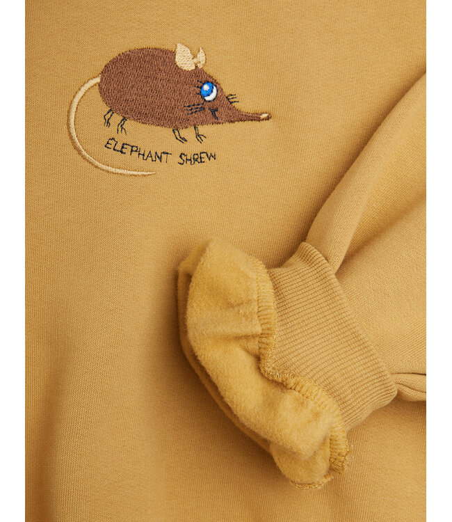 Elephant shrew emb sweatshirt Beige By Mini Rodini