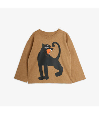 Mini Rodini Panther sp melange ls tee Brown By Mini Rodini