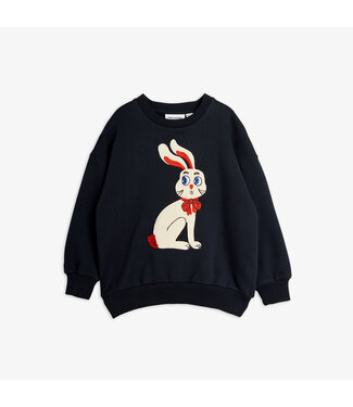 Mini Rodini Rabbit application sweatshirt Black By Mini Rodini