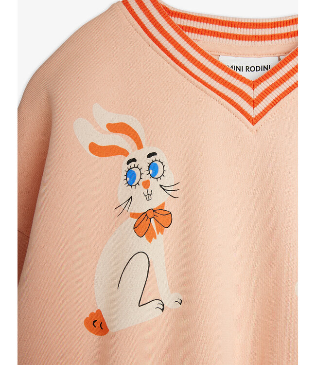 Rabbits sp sweatshirt Pink By Mini Rodini