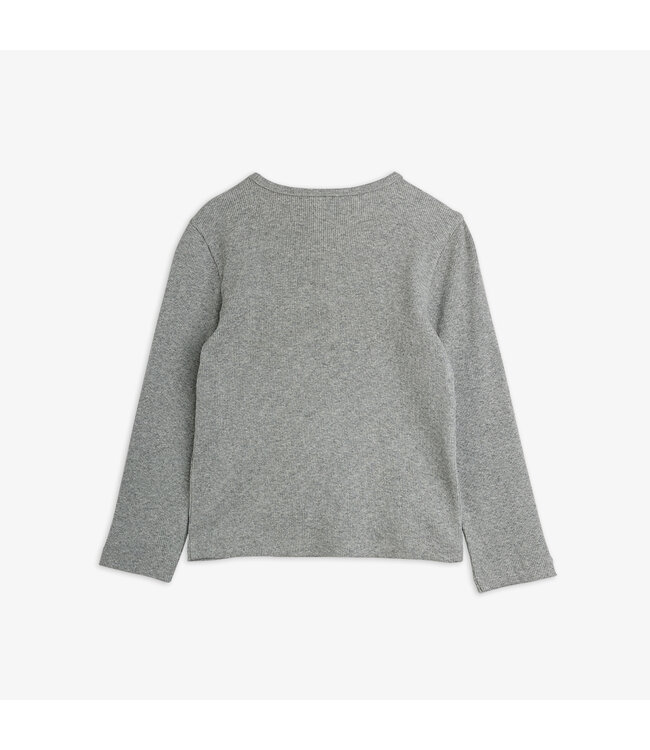 Rabbit application ls top Grey Melange By Mini Rodini