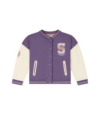 Stains & Stories girls sweat cardigan Grape By Stains & Stories