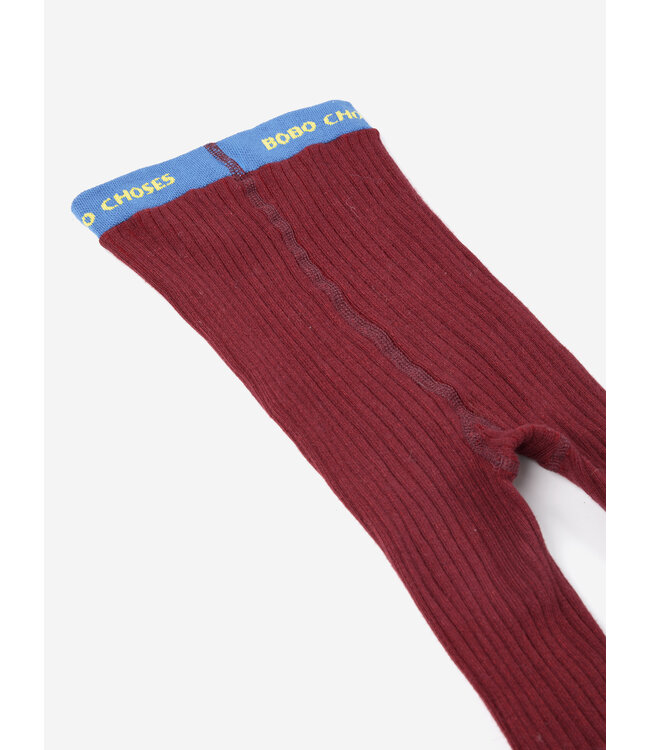 Bobo Choses ribbed tights RED by Bobo Choses