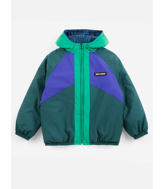 Bobo Choses Almost MoirÃ© all over reversible anorak NAVY BLUE by Bobo Choses