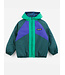 Almost MoirÃ© all over reversible anorak NAVY BLUE by Bobo Choses