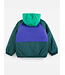 Almost MoirÃ© all over reversible anorak NAVY BLUE by Bobo Choses