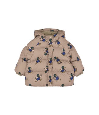The New TNSTUwe Puffer Jacket Taupe Gray AOP TN By The New