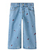 NMFROSE WIDE EMB JEANS 4711-ZA Medium Blue Denim FLOWER EMB by Name it