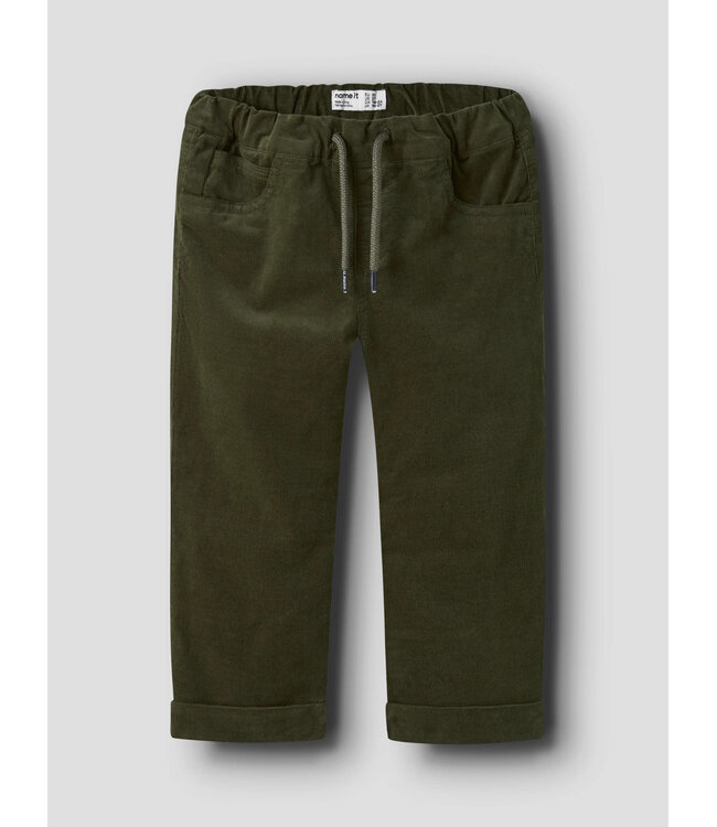 NMMBEN REGULAR CORD WL PANT 4609-YT Olive Night by Name it
