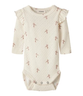 Lil' Atelier NBFRACHELLO TYL LS SLIM BODY HEA LIL Turtledove BIRD by Lil' Atelier