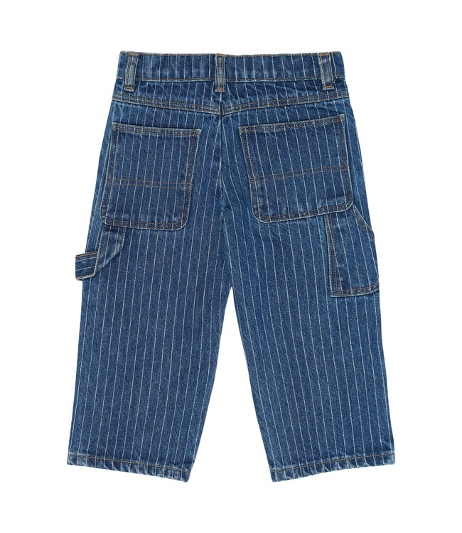 TNSTVilfredo Baggy Fit Worker Jeans Medium Blue Denim AOP by The New