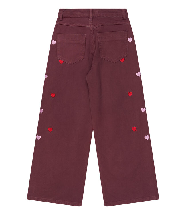 TNValentine Wide Fit Jeans Burgundy EMB TN by The New