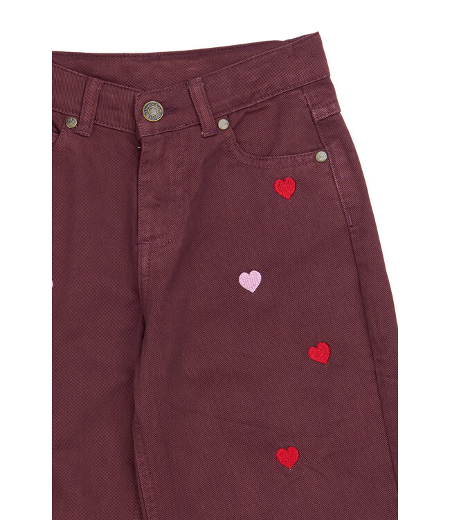 TNValentine Wide Fit Jeans Burgundy EMB TN by The New