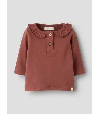 Lil' Atelier NBFTHORO HOU LS SLIM TOP LIL Mahogany by Lil' Atelier