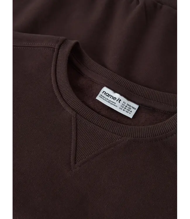 NKMOLAN LS RLX SWEAT BRU BOX Chocolate plum by Name it