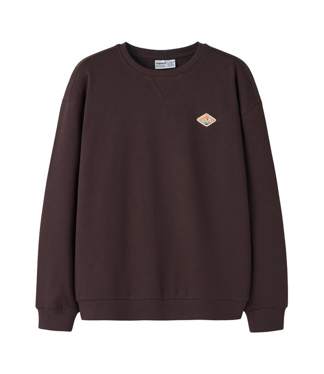NKMOLAN LS RLX SWEAT BRU BOX Chocolate plum by Name it