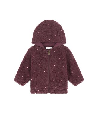 Babyface baby girls teddy jacket Bordeaux by Babyface
