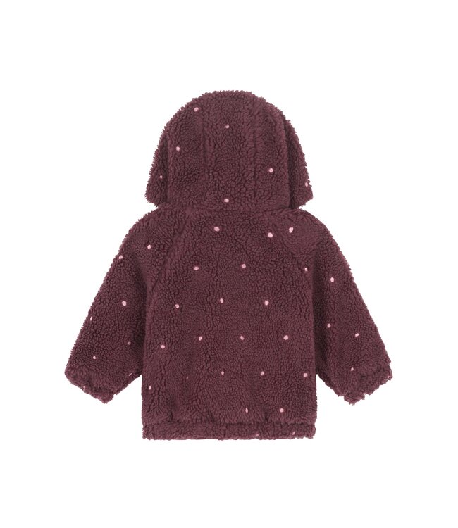 baby girls teddy jacket Bordeaux by Babyface