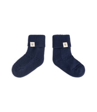 A tiny story baby slippers Dark Blue by a Tiny story
