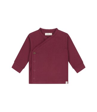 A tiny story baby t-shirt long sleeve overslag Dark red by a Tiny story