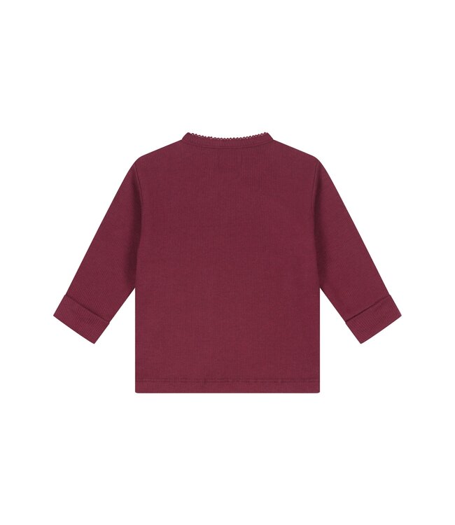 baby t-shirt long sleeve overslag Dark red by a Tiny story