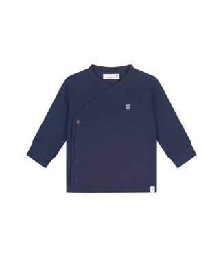 A tiny story baby t-shirt long sleeve overslag Dark Blue by a Tiny story