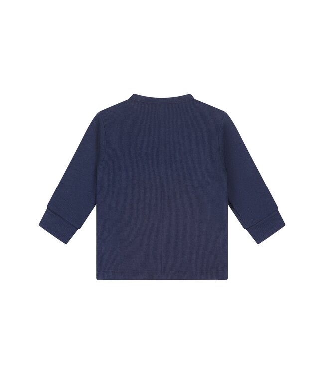 baby t-shirt long sleeve overslag Dark Blue by a Tiny story