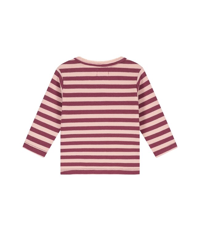 baby t-shirt long sleeve streep Dark red by a Tiny story