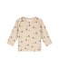baby t-shirt long sleeve blokjes Beige melange by a Tiny story