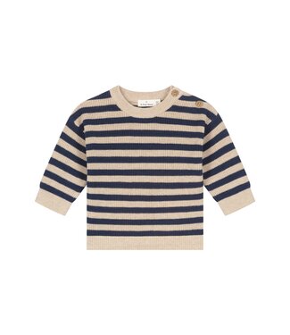 A tiny story baby pullover licht streep Dark Blue by a Tiny story