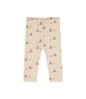 A tiny story baby pants blokjes Beige melange by a Tiny story