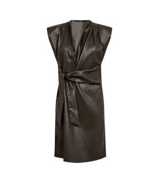 Co' couture GittCC Pleat Dress Dark Brown by Co' Couture