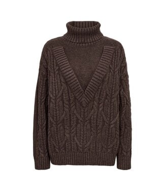 Co' couture RowCC Cable Mix Knit Mocca by Co' Couture