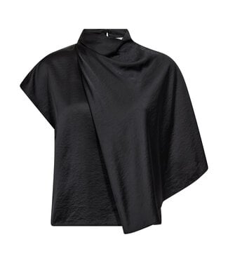 Co' couture IdunCC Cape SS Blouse Black by Co' Couture