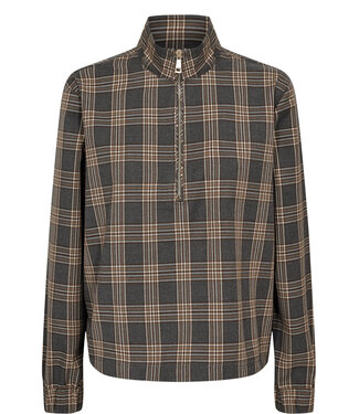 Nümph NUKAMALA ZIP SHIRT Dark grey melange by Nümph
