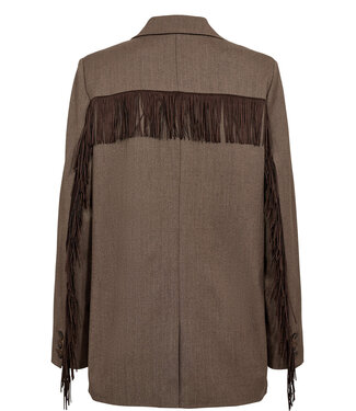 Nümph NULIPPA FRINGE BLAZER  Chocolate Plum by Nümph