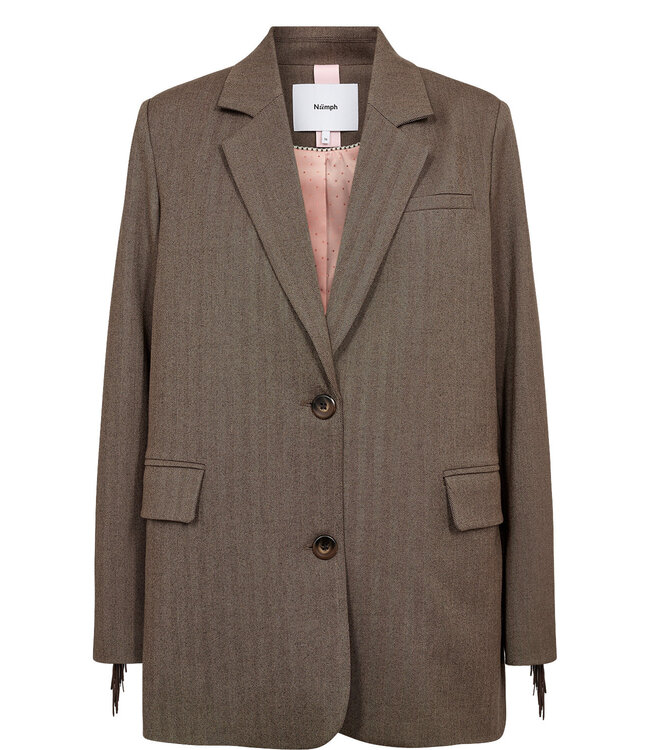 NULIPPA FRINGE BLAZER  Chocolate Plum by Nümph